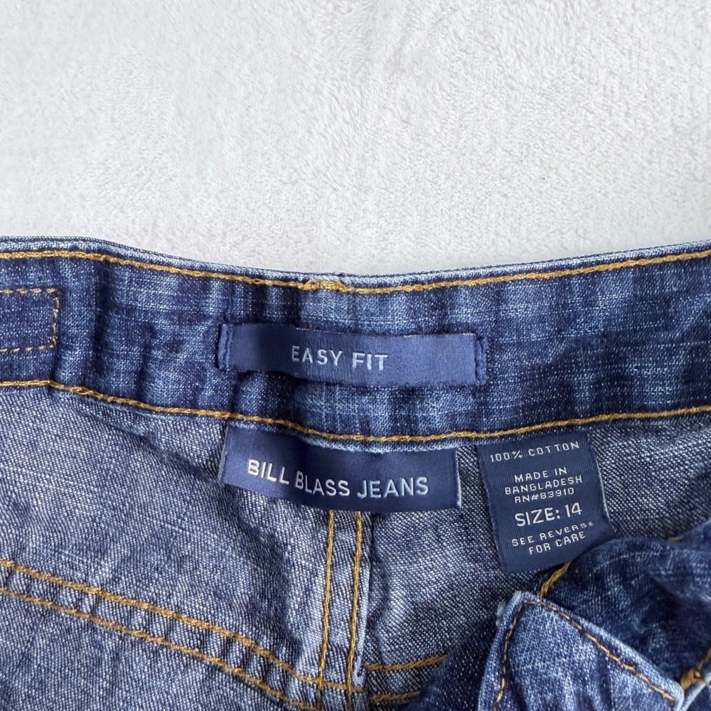 Bill Blass Jeans Easy Fit Blue Straight Leg 5-Pocket Denim Size 14 - Picture 3 of 8